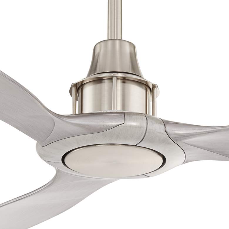 Image 3 58" Interceptor Brushed Nickel Matte Silver Damp Ceiling Fan more views