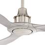 3_58" Interceptor Brushed Nickel Matte Silver Damp Ceiling Fan more views