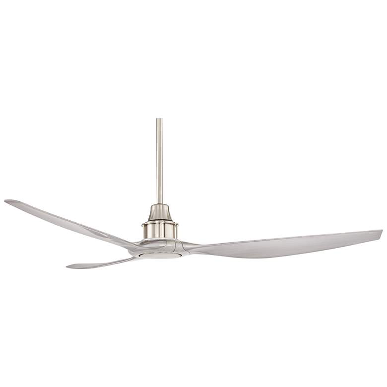 Image 4 58" Interceptor Brushed Nickel Matte Silver Damp Ceiling Fan more views