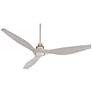 5_58" Interceptor Brushed Nickel Matte Silver Damp Ceiling Fan more views