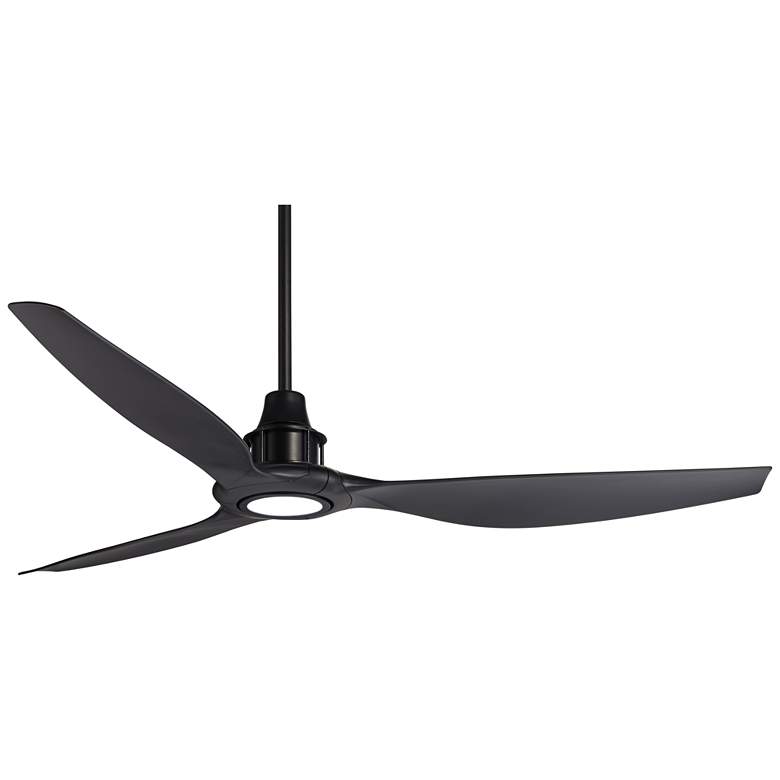 Image 2 58" Interceptor Matte Black Damp Rated LED Ceiling Fan