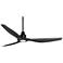 58" Interceptor Matte Black Damp Rated LED Ceiling Fan