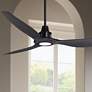 1_58" Interceptor Matte Black Damp Rated LED Ceiling Fan