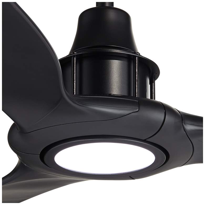Image 3 58" Interceptor Matte Black Damp Rated LED Ceiling Fan more views