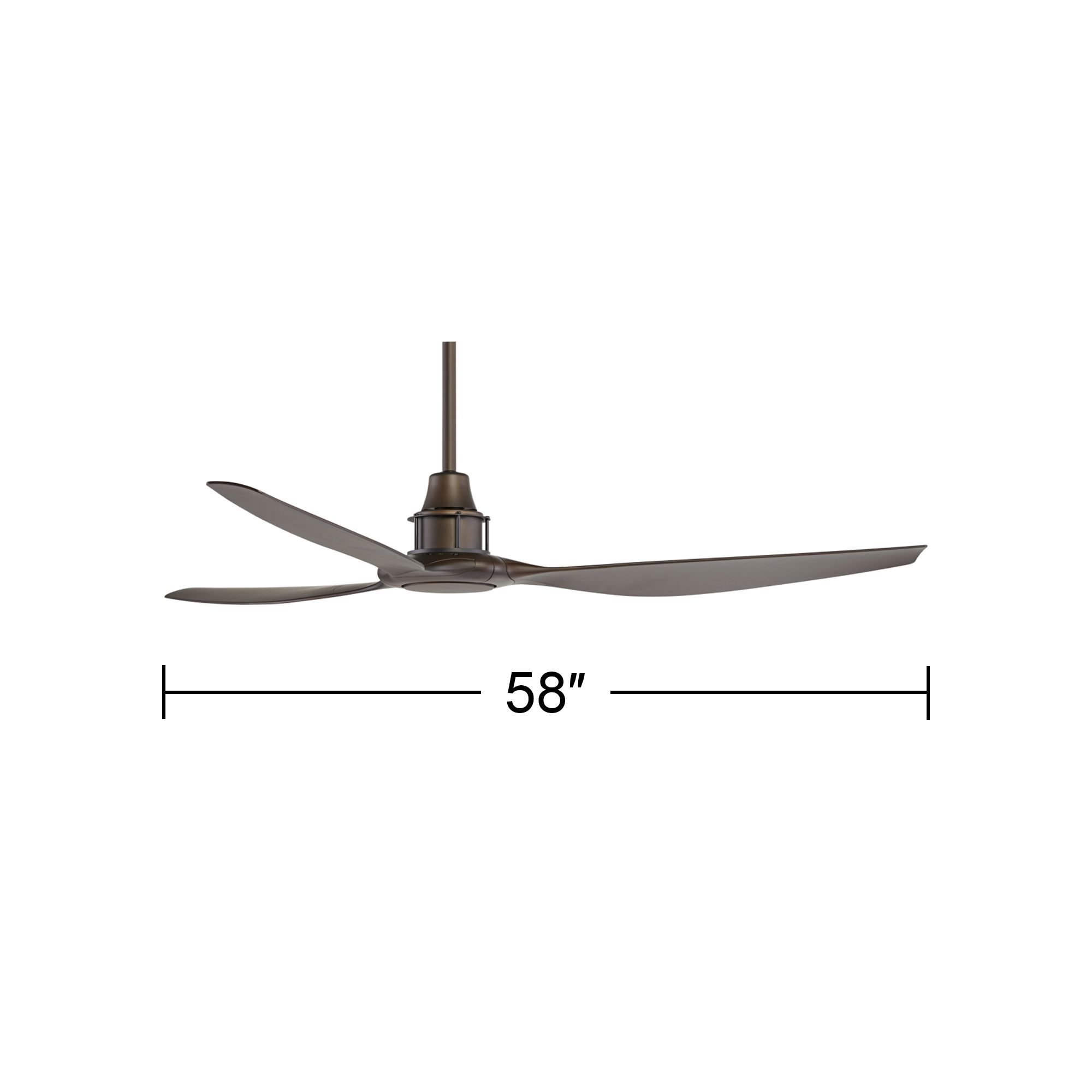 58" Interceptor Oil Rubbed Bronze Damp Ceiling Fan