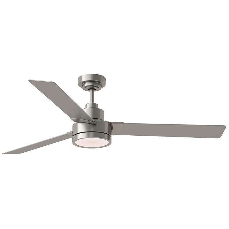 Image 1 58" Jovie Brushed Steel Indoor/Outdoor LED Wall Control Ceiling Fan
