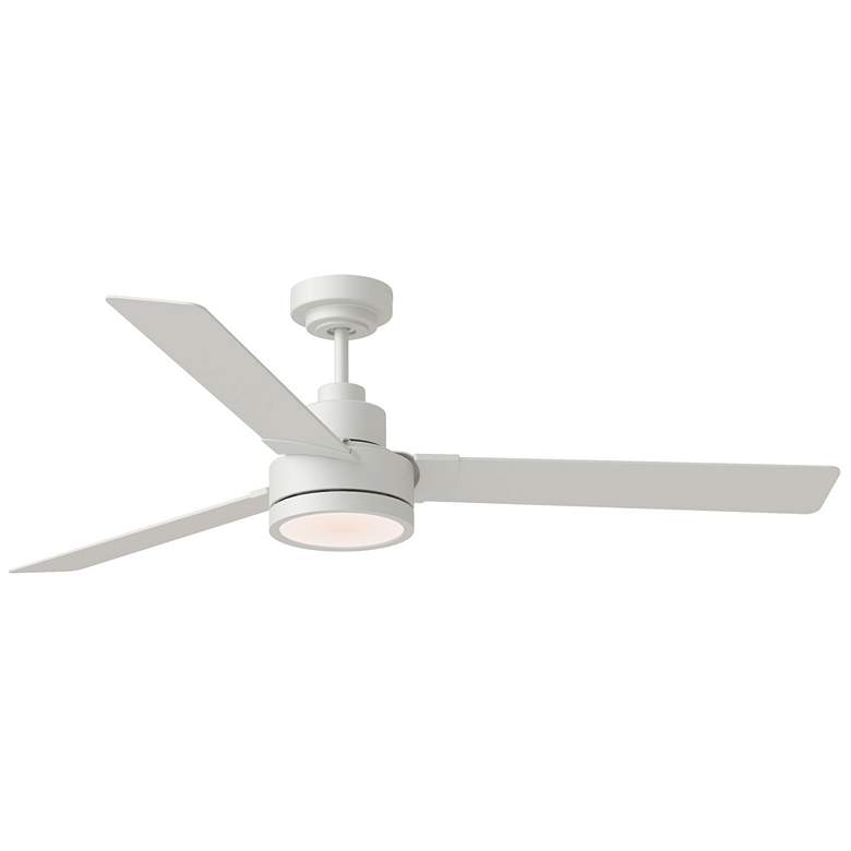 Image 1 58" Jovie Matte White Indoor/Outdoor LED Wall Control Ceiling Fan