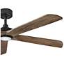 3_58" Layton Matte Black and Driftwood LED Smart Ceiling Fan more views
