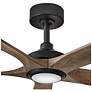 4_58" Layton Matte Black and Driftwood LED Smart Ceiling Fan more views