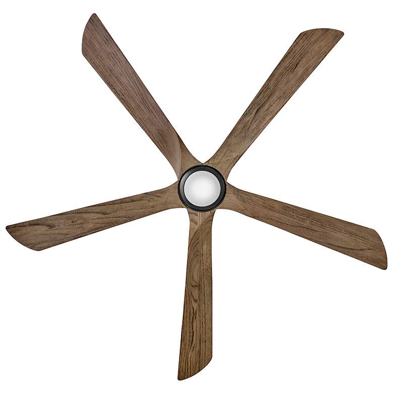 Image 5 58" Layton Matte Black and Driftwood LED Smart Ceiling Fan more views