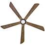 5_58" Layton Matte Black and Driftwood LED Smart Ceiling Fan more views