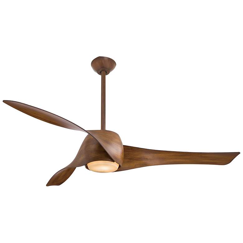 Image 2 58" Minka Aire Artemis Distressed Koa Modern LED Smart Ceiling Fan