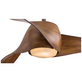Image3 of 58" Minka Aire Artemis Distressed Koa Modern LED Smart Ceiling Fan more views