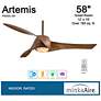 6_58" Minka Aire Artemis Distressed Koa Modern LED Smart Ceiling Fan more views