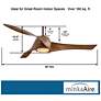 58" Minka Aire Artemis Distressed Koa Modern LED Smart Ceiling Fan