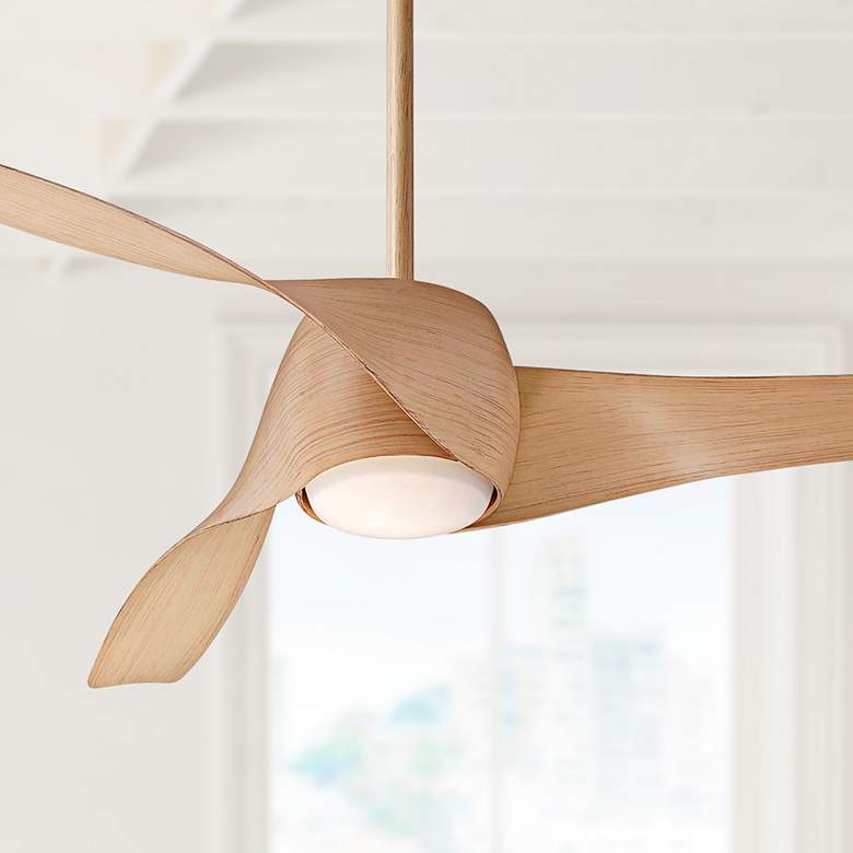 Image 1 58" Minka Aire Artemis Maple Finish Modern LED Smart Ceiling Fan