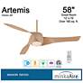 7_58" Minka Aire Artemis Maple Finish Modern LED Smart Ceiling Fan more views