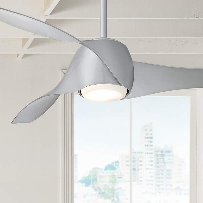 Image 1 58" Minka Aire Artemis Silver LED Modern Smart Ceiling Fan