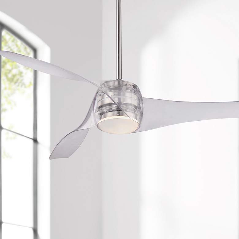 Image 1 58" Minka Aire Artemis Translucent Modern LED Smart Ceiling Fan