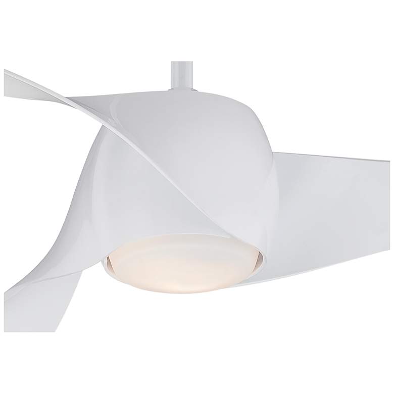 Image 3 58" Minka Aire Artemis White Finish LED Modern Smart Ceiling Fan more views