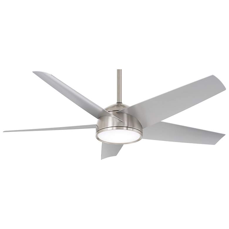 Image 2 58" Minka Aire Chubby Brushed Nickel LED Smart Ceiling Fan with Remote