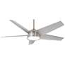58" Minka Aire Chubby Brushed Nickel LED Smart Ceiling Fan with Remote