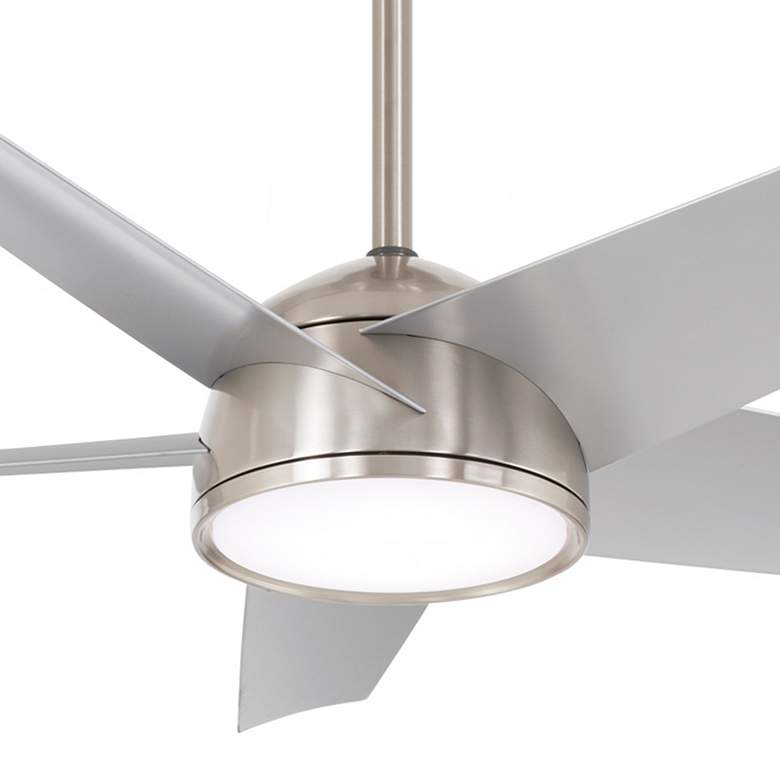 Image 3 58" Minka Aire Chubby Brushed Nickel LED Smart Ceiling Fan with Remote more views