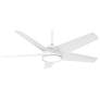 58" Minka Aire Chubby Flat White LED Smart Ceiling Fan with Remote