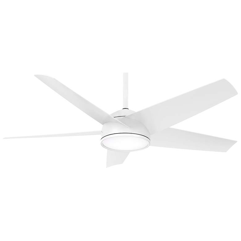 Image 2 58" Minka Aire Chubby Flat White LED Smart Ceiling Fan with Remote