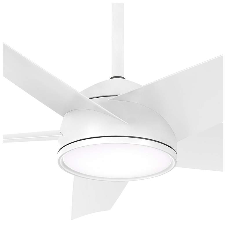 Image 3 58" Minka Aire Chubby Flat White LED Smart Ceiling Fan with Remote more views
