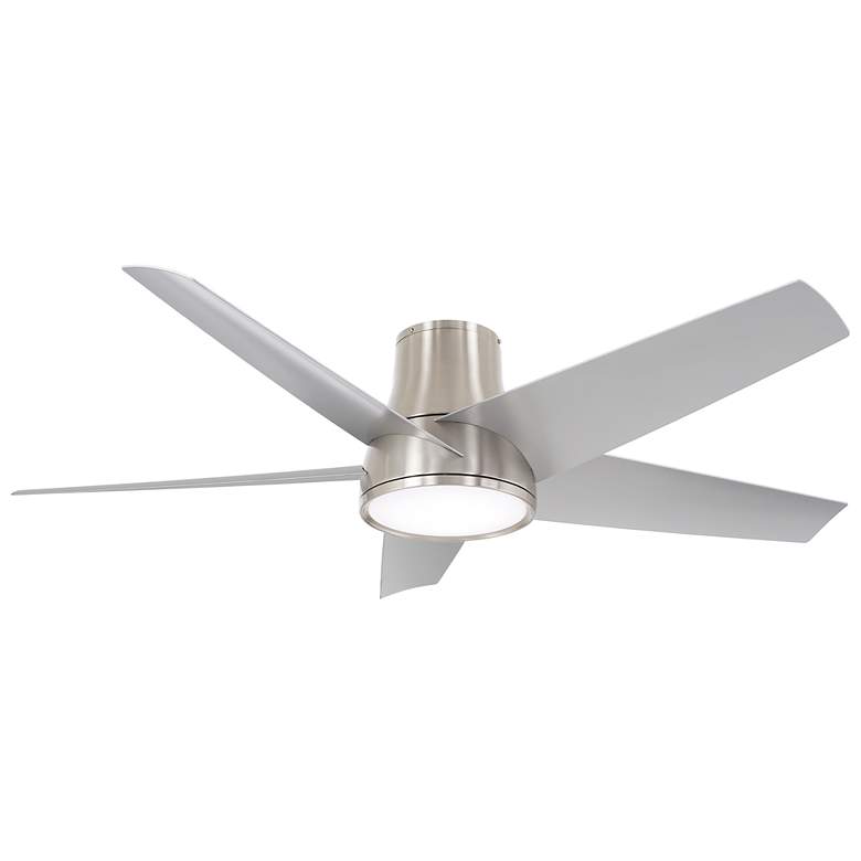 Image 1 58 inch Minka Aire Chubby II Brushed Nickel LED Smart Hugger Fan