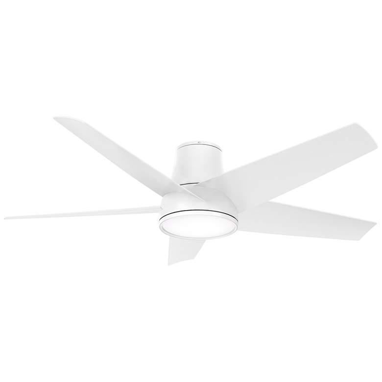 Image 2 58" Minka Aire Chubby II Flat White LED Hugger Smart Ceiling Fan