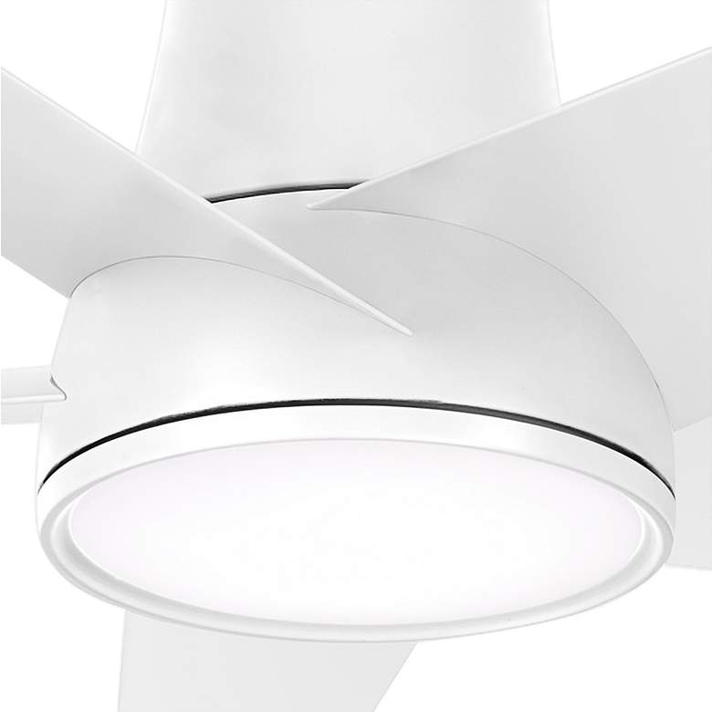 Image 3 58" Minka Aire Chubby II Flat White LED Hugger Smart Ceiling Fan more views