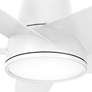 58" Minka Aire Chubby II Flat White LED Hugger Smart Ceiling Fan