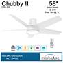 7_58" Minka Aire Chubby II Flat White LED Hugger Smart Ceiling Fan more views