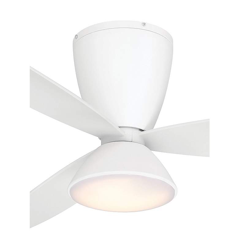 Image 2 58" Minka Aire Hourglass Flat White LED Smart Ceiling Fan more views