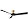 58" Modern Forms Torque Brass and Black Wet Rated Smart Ceiling Fan