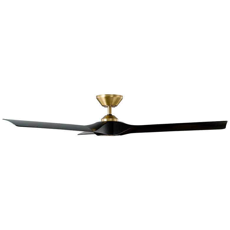Image 3 58" Modern Forms Torque Brass and Black Wet Rated Smart Ceiling Fan more views