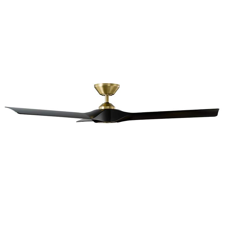 Image 3 58" Modern Forms Torque Brass and Black Wet Rated Smart Ceiling Fan more views