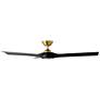 58" Modern Forms Torque Brass and Black Wet Rated Smart Ceiling Fan