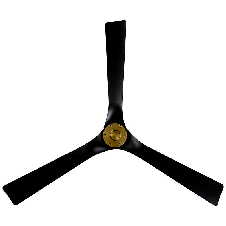Image 4 58" Modern Forms Torque Brass and Black Wet Rated Smart Ceiling Fan more views