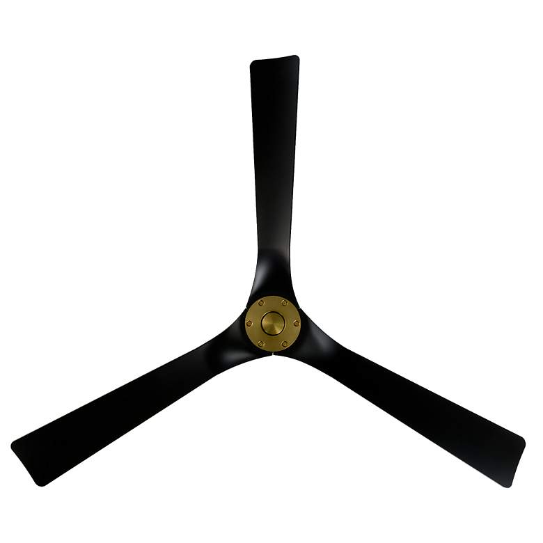 Image 4 58" Modern Forms Torque Brass and Black Wet Rated Smart Ceiling Fan more views