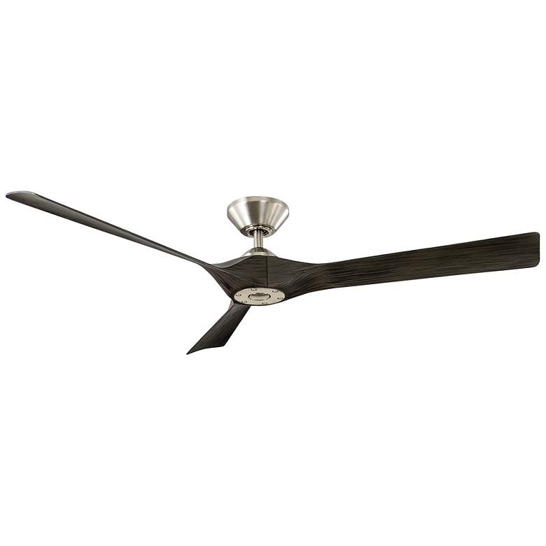 Image 1 58" Modern Forms Torque Brushed Nickel and Ebony Smart Ceiling Fan