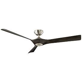 Image1 of 58" Modern Forms Torque Brushed Nickel and Ebony Smart Ceiling Fan