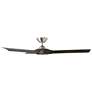 58" Modern Forms Torque Brushed Nickel and Ebony Smart Ceiling Fan