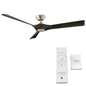 Image4 of 58" Modern Forms Torque Brushed Nickel and Ebony Smart Ceiling Fan more views