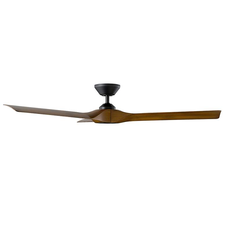Image 2 58" Modern Forms Torque Matte Black Distressed Koa Smart Ceiling Fan more views