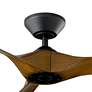 58" Modern Forms Torque Matte Black Distressed Koa Smart Ceiling Fan