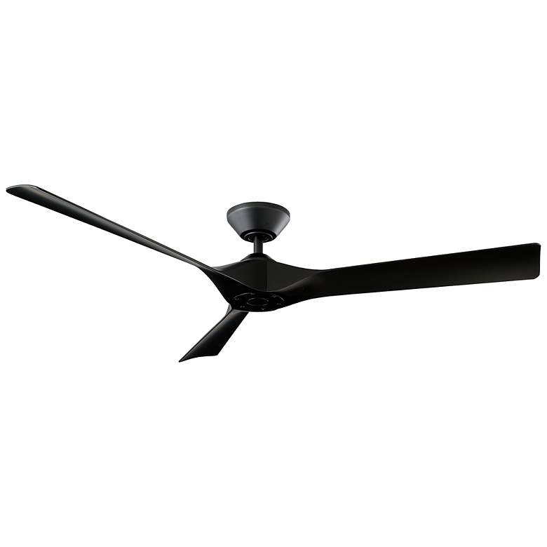 Image 1 58" Modern Forms Torque Matte Black Indoor/Outdoor Smart Ceiling Fan