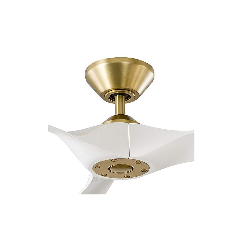 Image 2 58" Modern Forms Torque Soft Brass and Matte White Smart Ceiling Fan more views